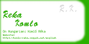 reka komlo business card