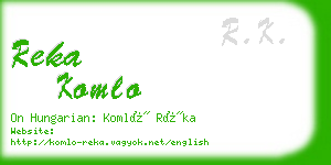 reka komlo business card